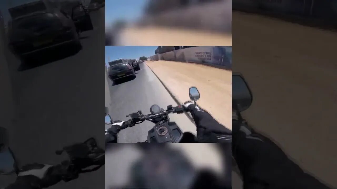 opens the door and almost hits biker...😮😮