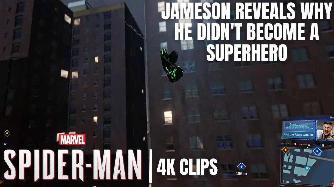 Jameson Reveals Why He Didn't Become A Superhero | Marvel's Spider-Man 4K Clips