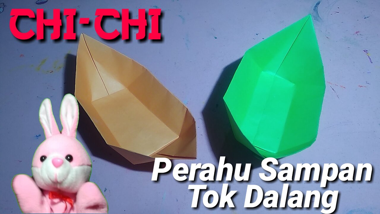 Cara mudah membuat perahu sampan || origami.