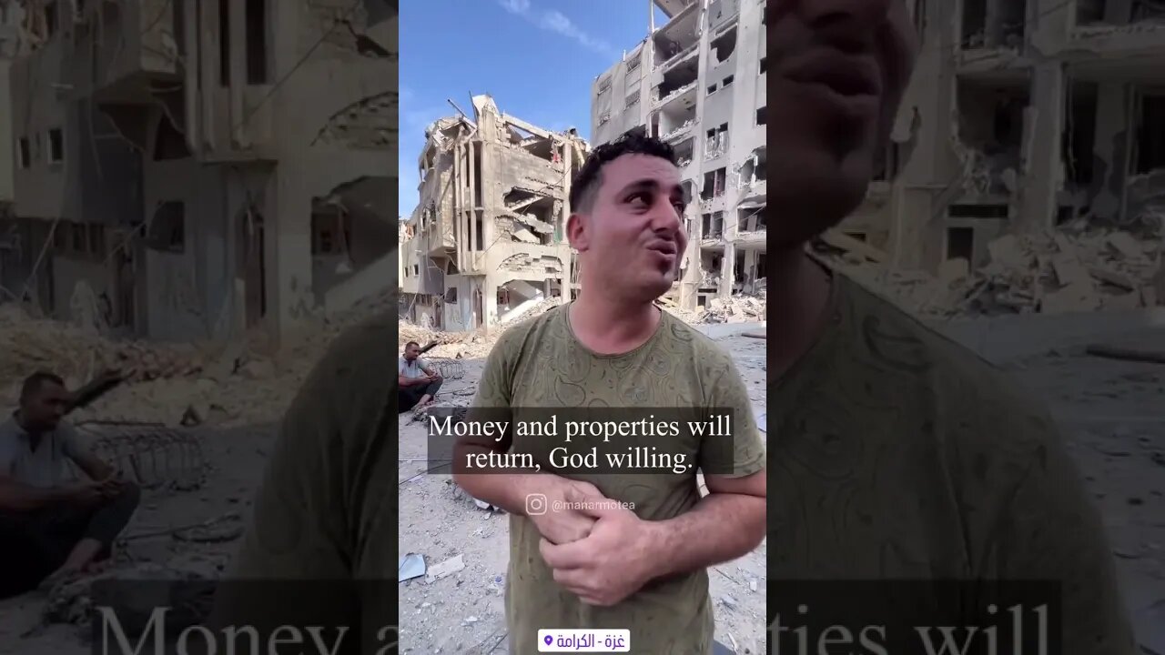 Palestinian man interviewed after his home in Gaza was destroyed due to an IDF airstrike