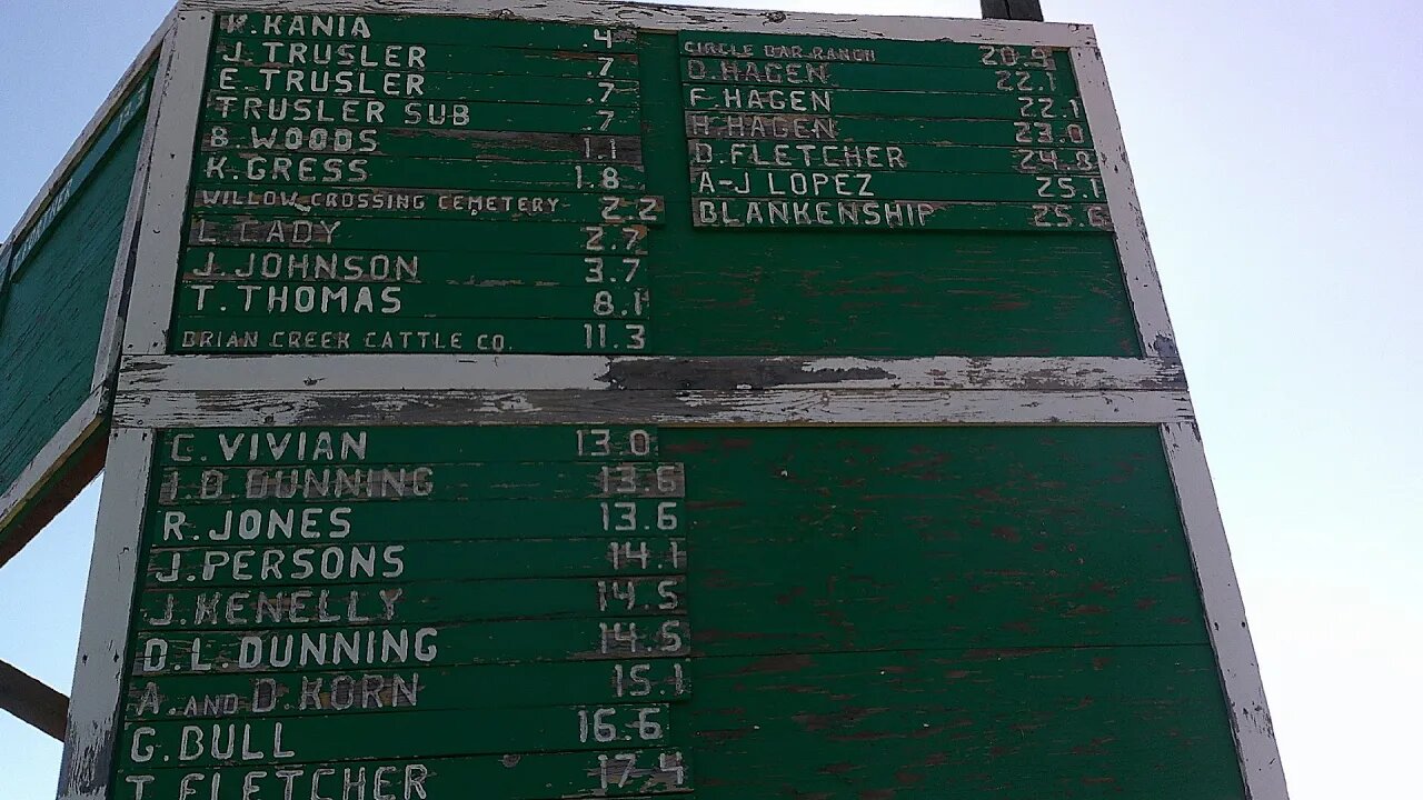 Old Crossroads Ranch Directory Signs - Local Guides To Remote Residents Across the Vast Landscape