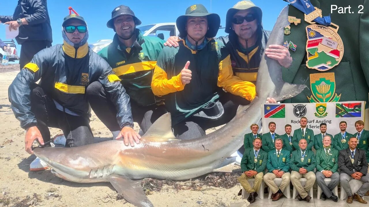 Fishing Namibia! Internationals practice days! Bronze Whaler and Sevengill Sharks! Victory!! Part. 2