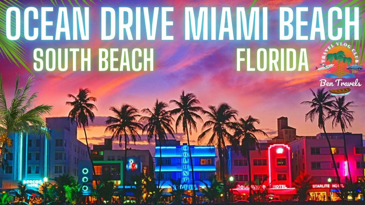 Ocean Drive South Beach Miami Florida | Miami Beach Walking Tour 🌴