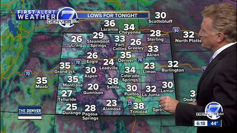 Snow hits the mountains Thursday night