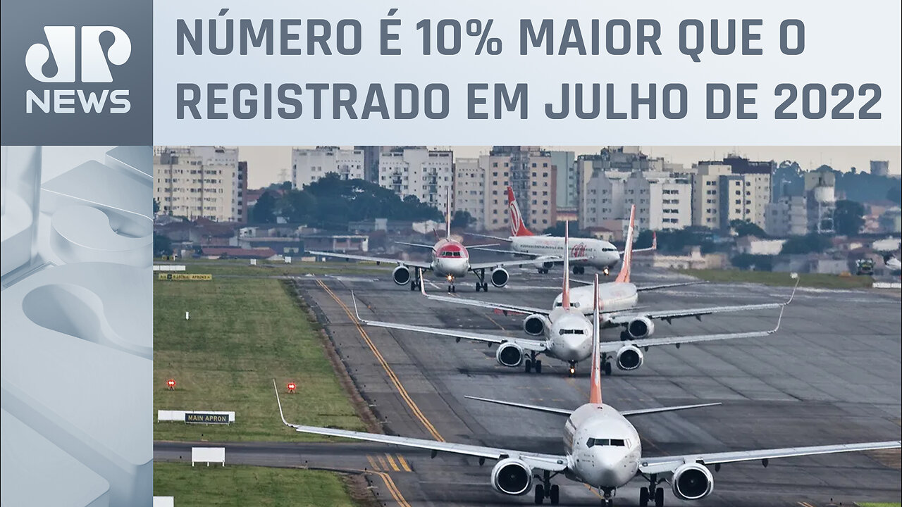 Setor aéreo movimentou 8,4 milhões de passageiros em julho, diz Anac