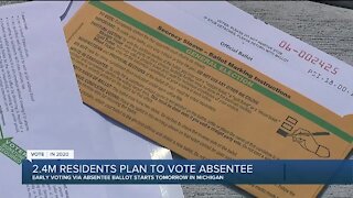 2.4 million residents plan to vote absentee