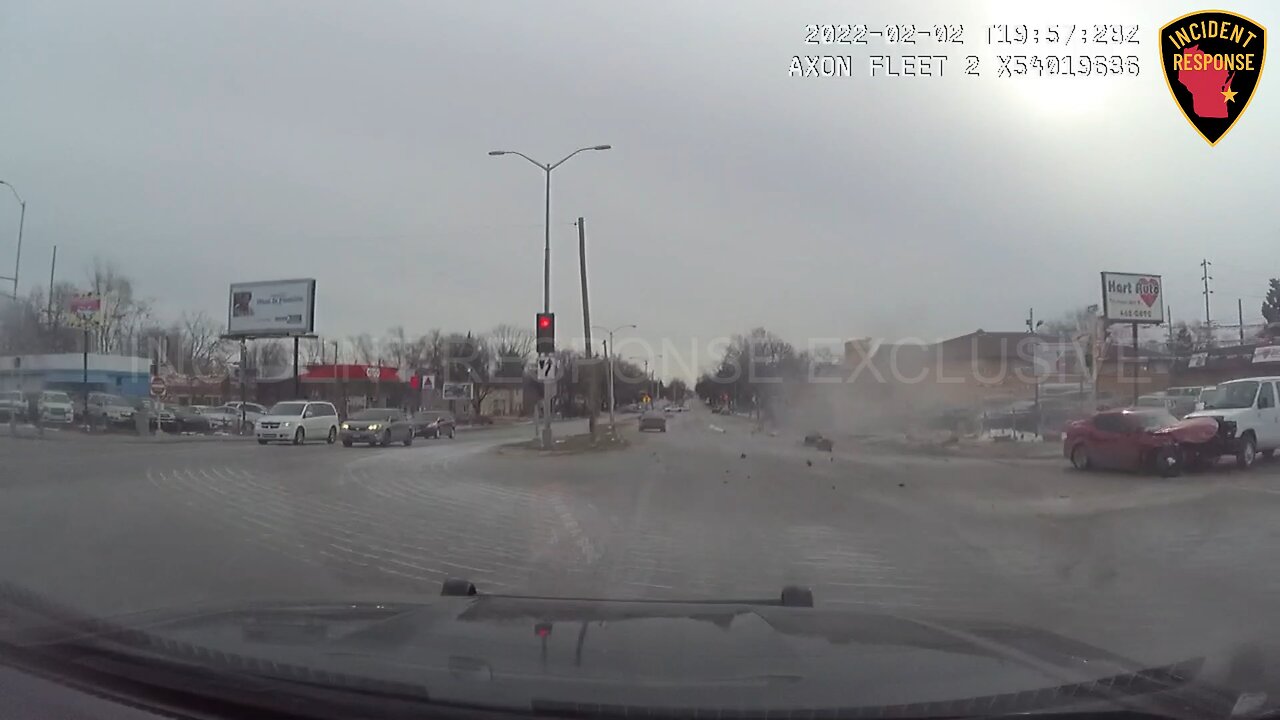 Dash Cam: Milwaukee Police Pursuit Rollover Crash