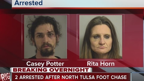 2 arrested after foot chase in north Tulsa