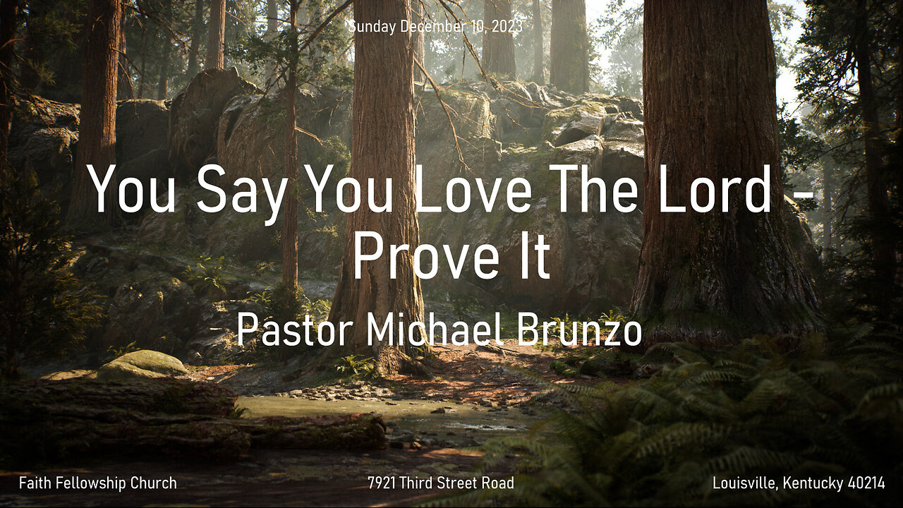 You Say You Love The Lord - Prove It