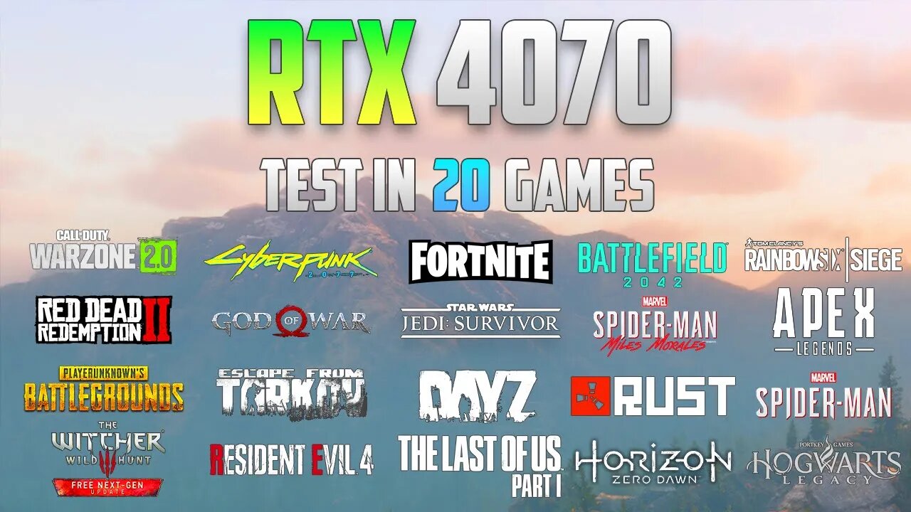 RTX 4070 Test in 20 Games - 1080p