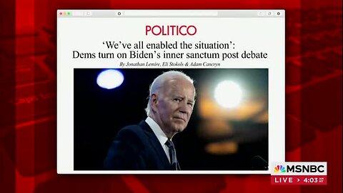 Politico’s Eli Stokols: ‘Shifting Explanations’ from the W.H. on Biden’s Health Are Not Reassuring to People