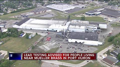 Officials urging Port Huron residents living near Mueller Brass to be tested for lead