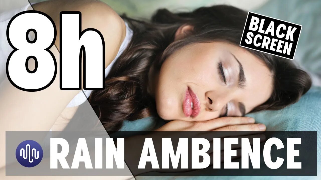 Dark Screen Rain Sound For Sleeping | 8 Hour Black Screen | Raining Ambient Stress Reliever