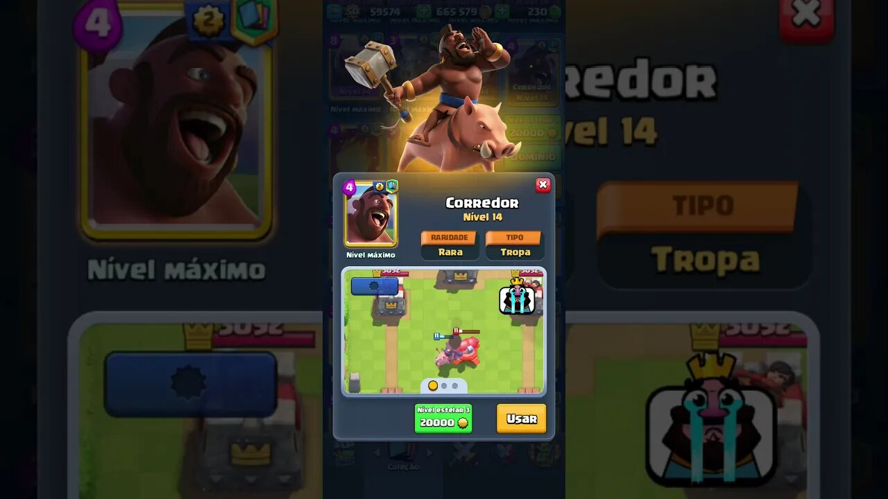CORREDOR NÍVEL MÁXIMO - CLASH ROYALE #game #clashroyale