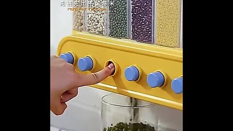 Dispenser Pote De Parede Para Alimentos Secos Grãos De Arroz