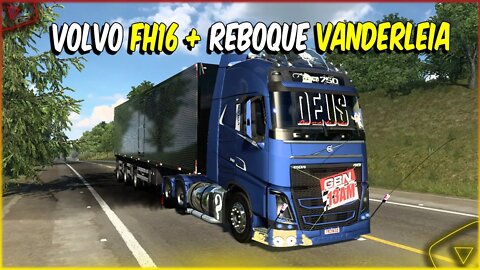 VOLVO FH 16 QUALIFICADO PUXANDO REBOQUE VANDERLEIA EURO TRUCK SIMULATOR 2 1.46