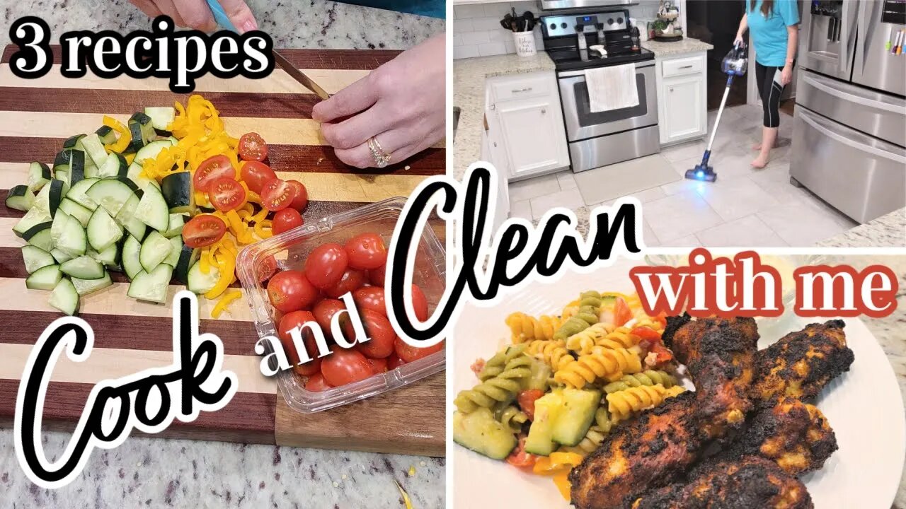 COOK AND CLEAN WITH ME | 3 EASY RECIPES | YUMMY DESSERT | CLEAN KITCHEN AT NIGHT