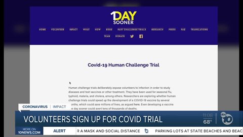 Volunteers sign up for potential COVID-19 trial