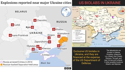 Soros tied to Ukraine, US Biolab locations exact match to Russian bombed Ukrainian land