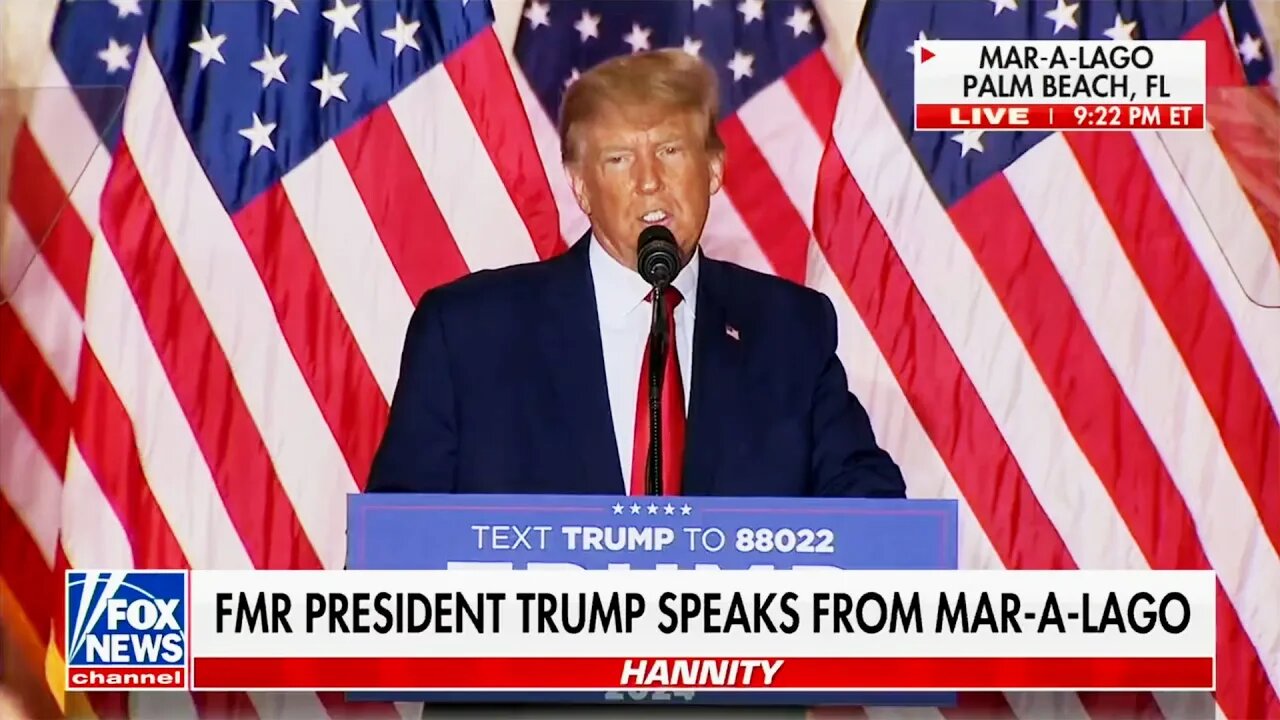 Soaking Wet Trump Announces 2024 to Bored Audience