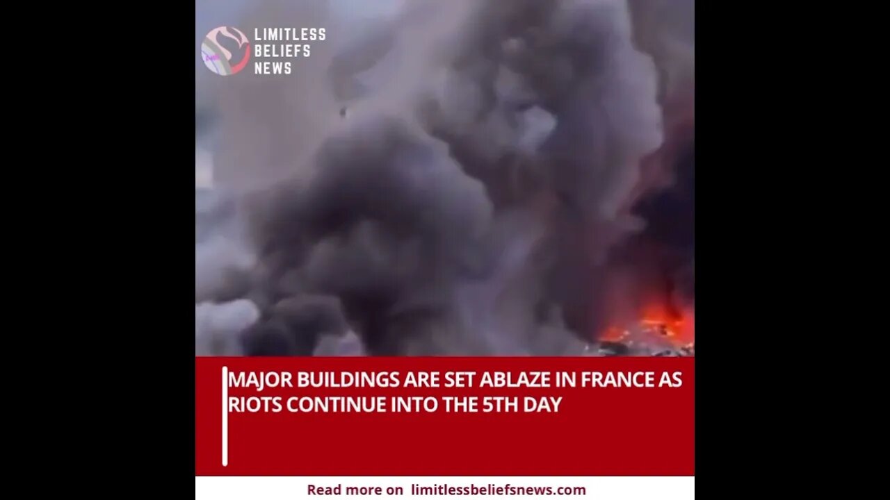 FRENCH BUILDINGS SET ON FIRE DURING COUNTRY WIDE RIOTS & PROTESTS #france #riot #protest