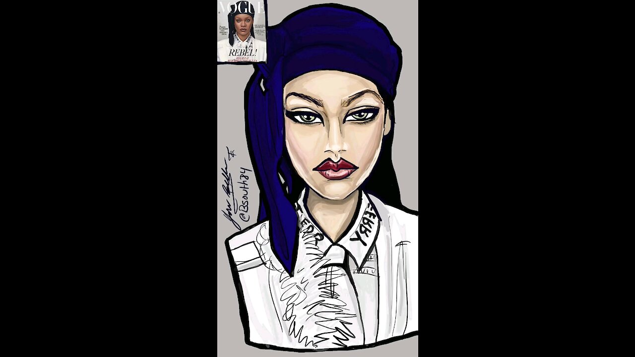 Rihanna drawing