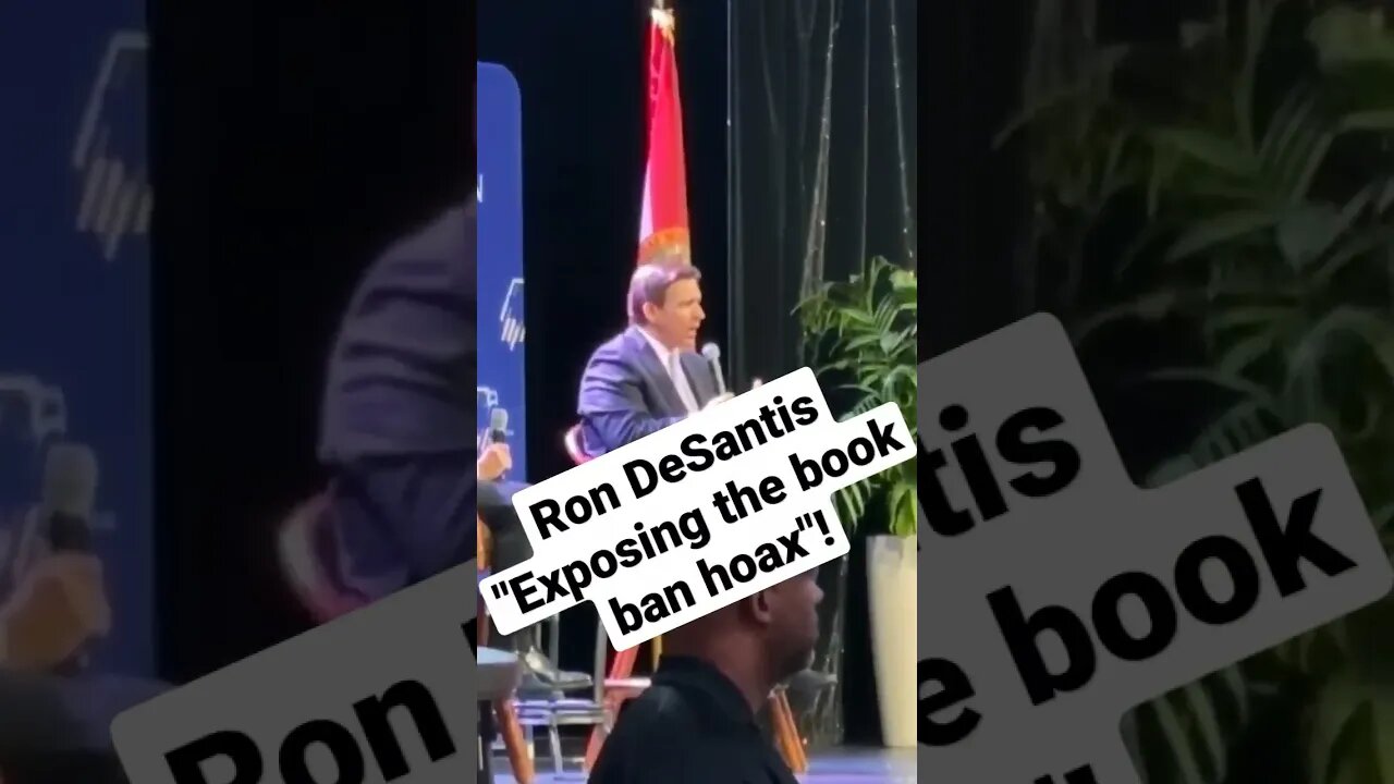 Ron DeSantis "Exposing the Book Ban Hoax" ! This is crazy!