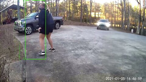 Poll Taker Being Chased by Guinea Fowl | Funny Girl Runs In Fear