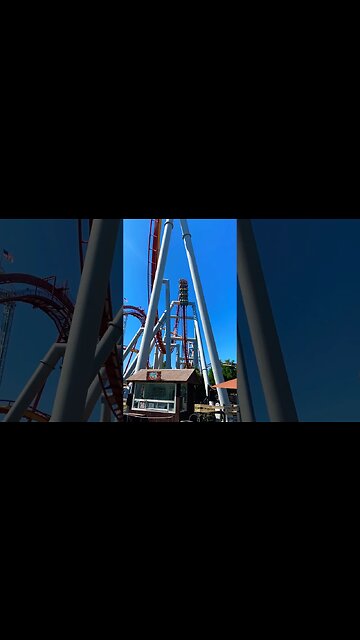Silver Bullet loop at Knott’s Berry Farm #knottsberryfarm #silverbullet #coaster