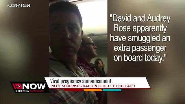 Husband shocked by pregnancy surprise on plane