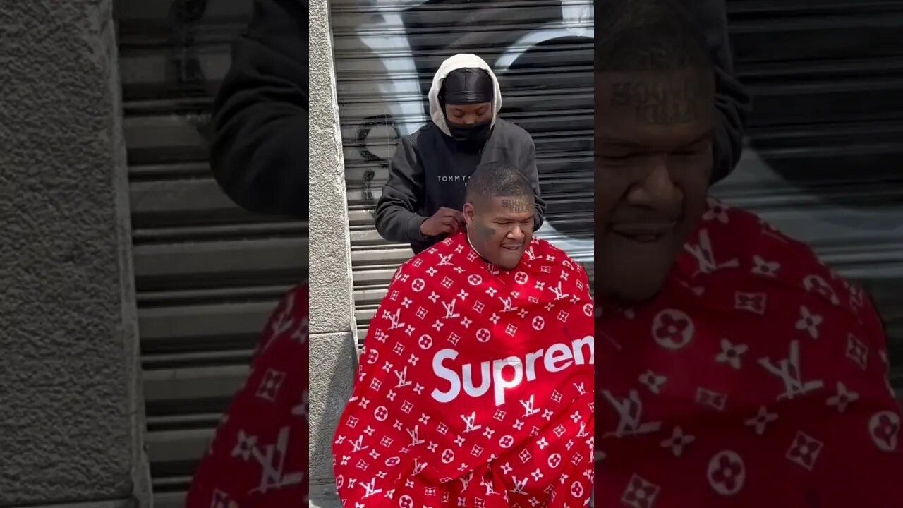 Crip Mac Haircut on Skid Row #macrojabber #cripmac #cmacdaloc #nojumper #adam22 #losangeles