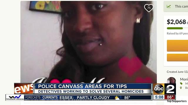 Police canvass looking for tips on murders