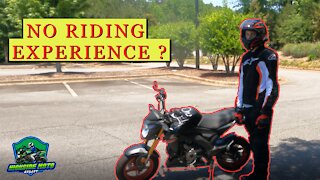 How to start riding a motorcycle for the first time with no experience.