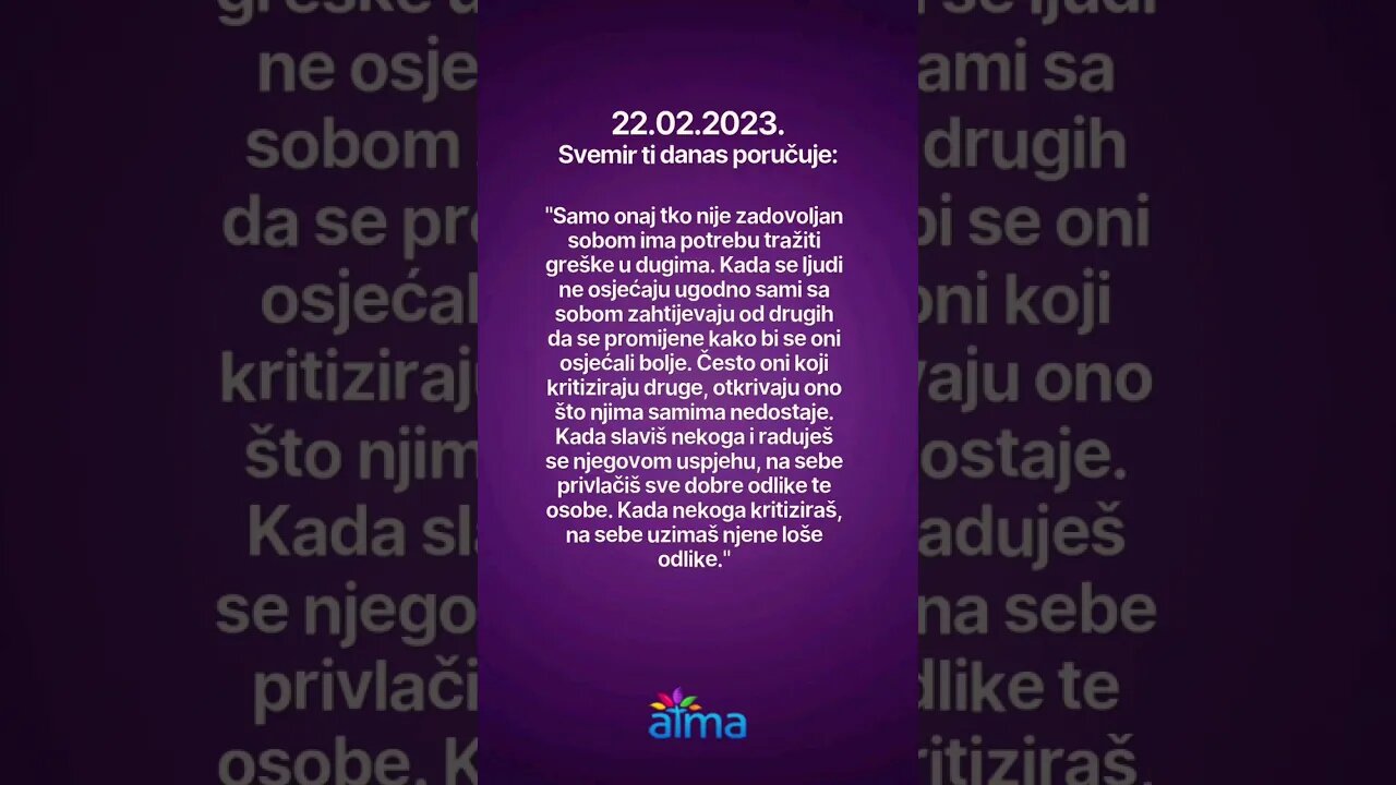 Poruka Svemira 22.02.2023. 💙