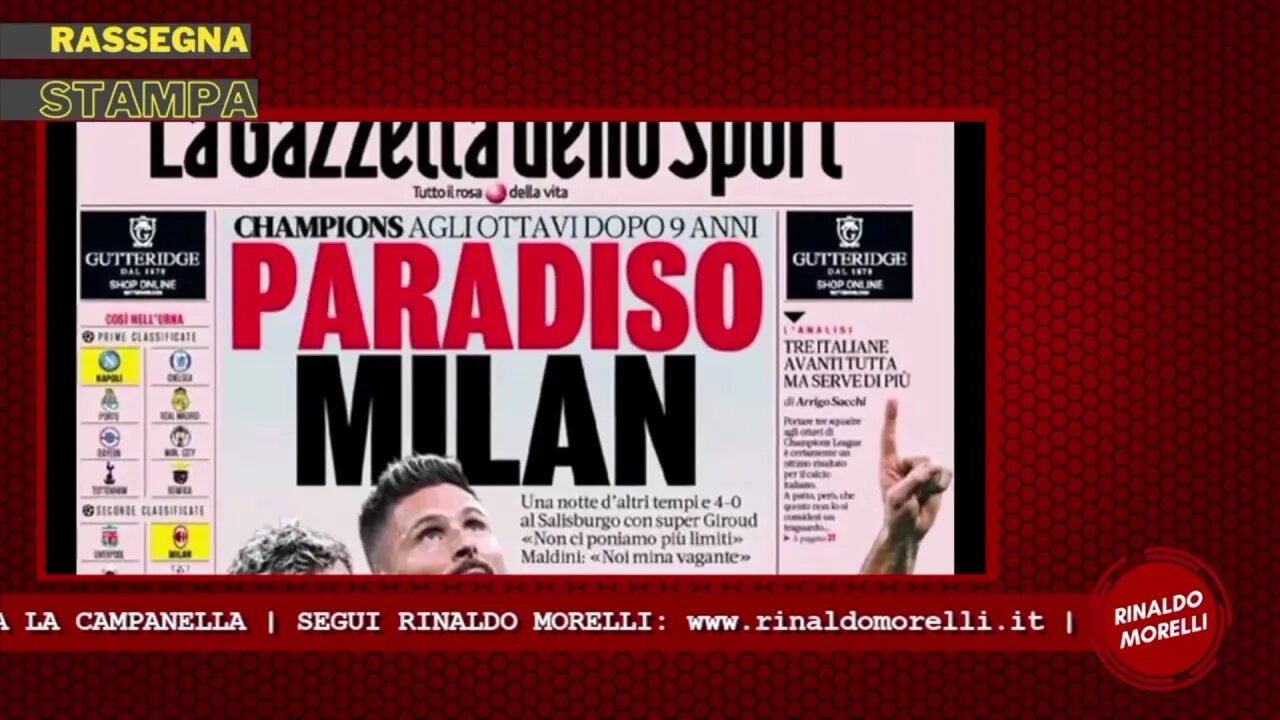 Il meglio della settimana rossonera. Il Milan nella Rassegna Stampa