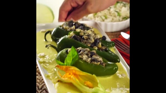 Jalapeño Pepper Stuffed with Huitlacoche