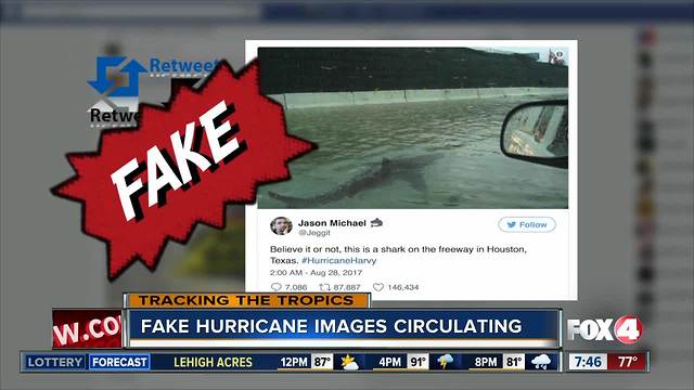 Fake hurricane images circulating