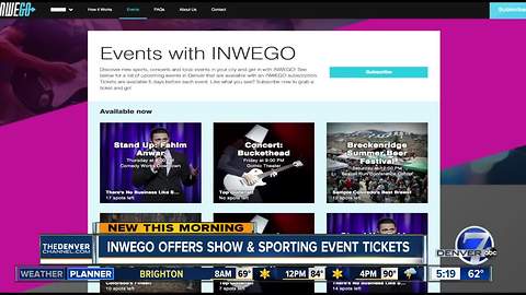 Inwego offers show & sports event tickets