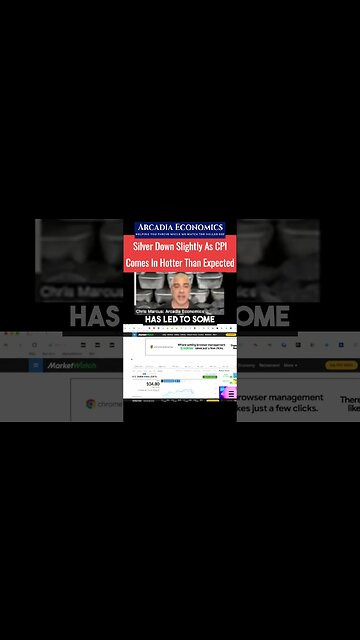 #Silver Down Slightly As CPI Comes In Hotter Than Expected