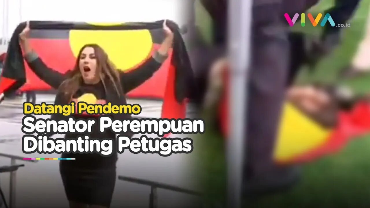 DETIK-DETIK Senator Perempuan Australia Dibanting Petugas ke Tanah