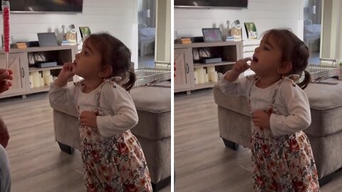 Girl Adorably Starts Crying After Dad Says Candy Is Bad