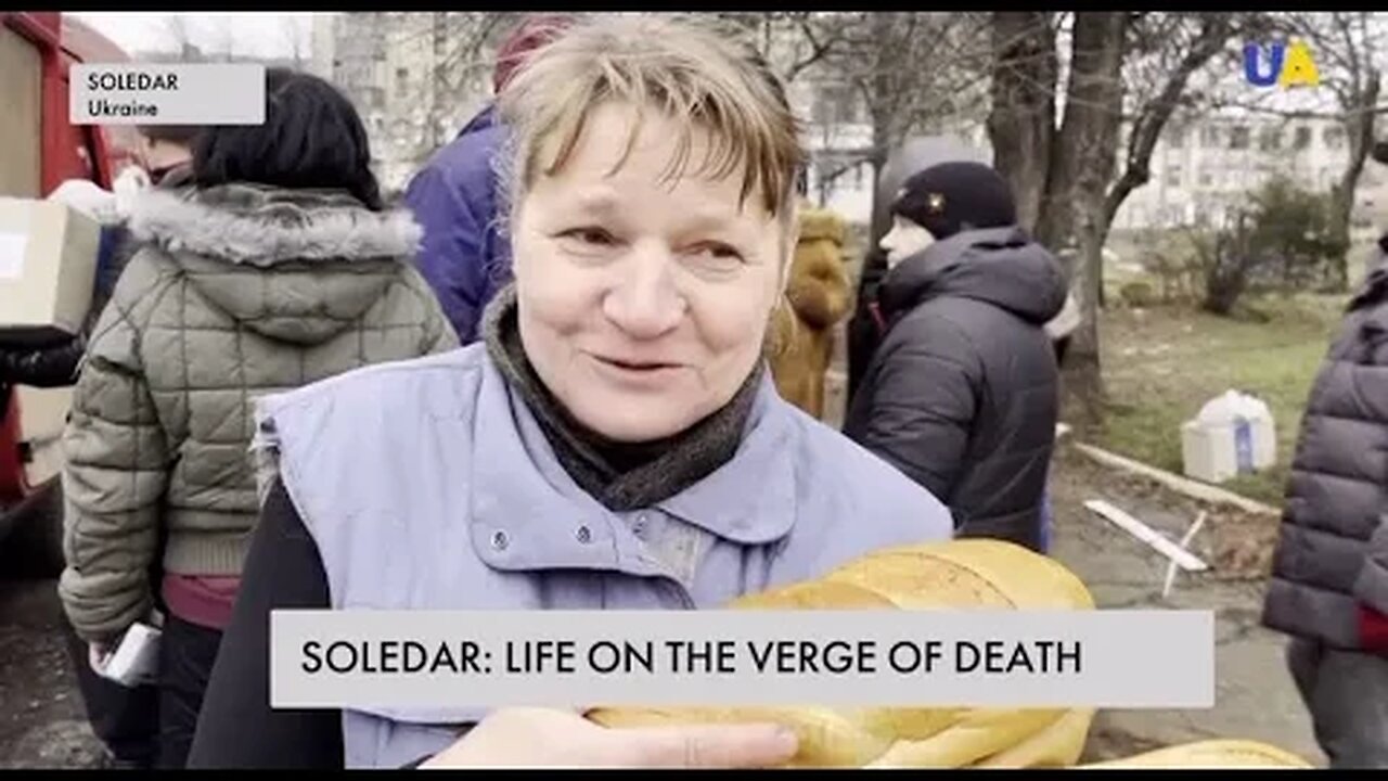 Without water and heating life on the front lines in the city of Solodar