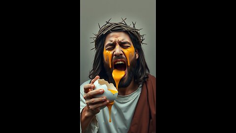 jesus with eggs 🥚😮