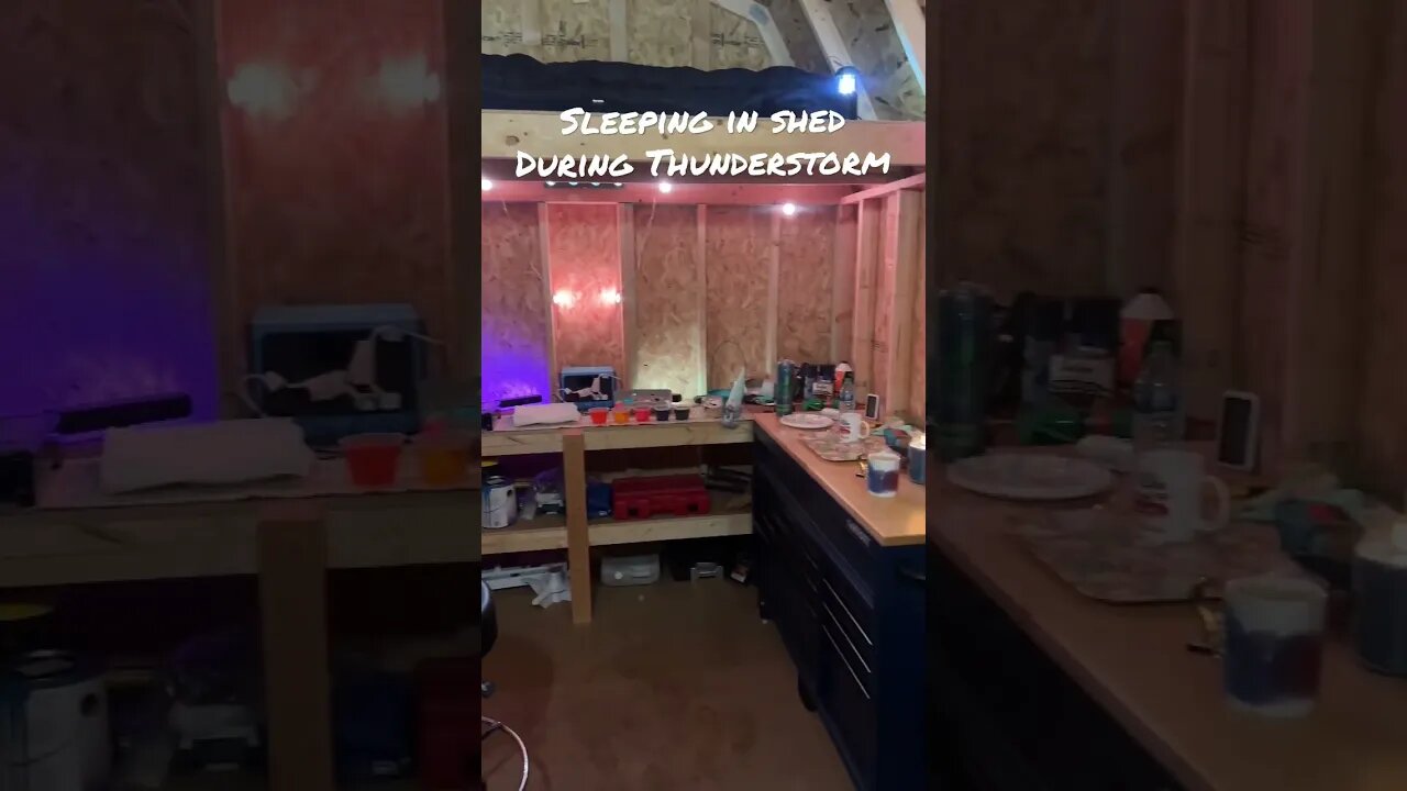 Sleeping in Shed during Thunderstorm