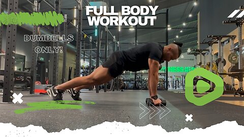 Full body workout with pair of dumbbells