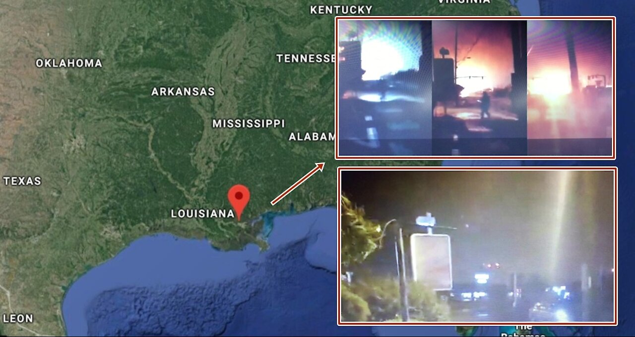 Mile wide UFO with multi colored lights causes electrical damage and destruction over Louisiana