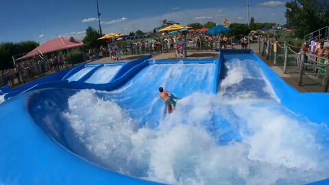 flowrider - Zach - 5 at Soak City, Kings Island