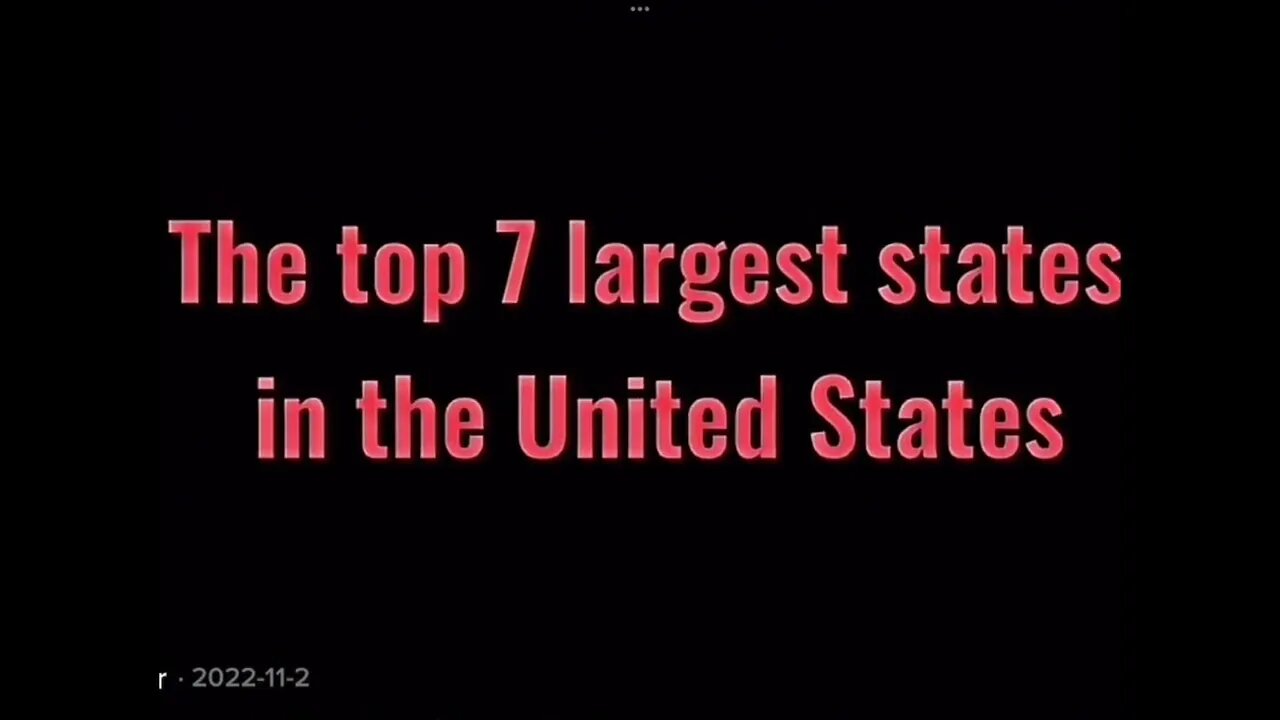 WHAT’S THE **LARGEST ** STATE IN AMERICA 🇺🇸