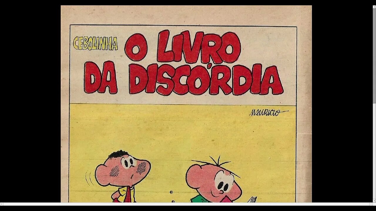 Cebolinha O Livro Da Discórdia [Pause o Vídeo Caso Não Consiga Ler]