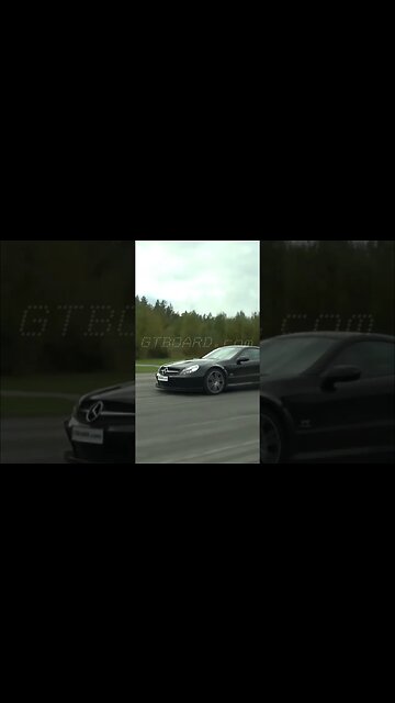 530 HP Nissan GTR R35 vs Mercedes SL65 AMG Black Series V12 BiTurbo brutal streetrace